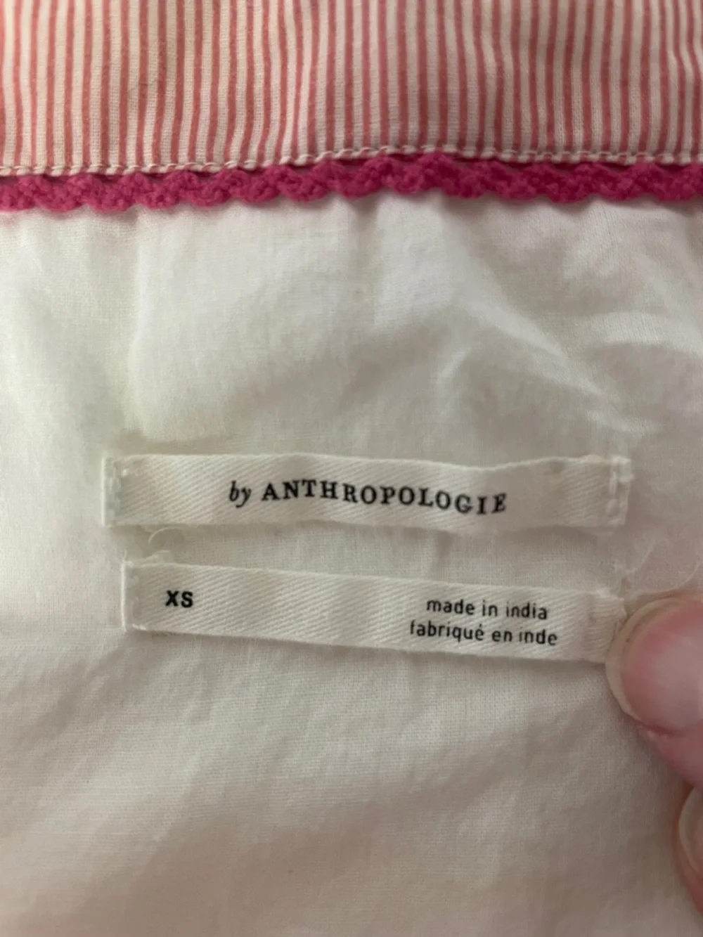 Anthropologie White Embroidered Top puff floral sleeves women’s size XS - Picture 7 of 14